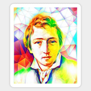 Heinrich Heine Colourful Portrait | Heinrich Heine Artwork 11 Magnet